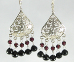 Garnet Chandelier Earrings